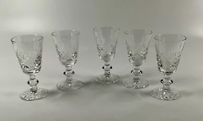 Set Of 5 Brierley Cut Lead Crystal Shot Glasses Sh39 • £15.99