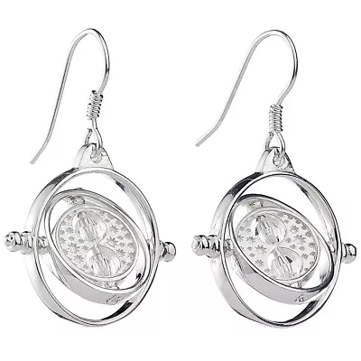 Official Harry Potter Time Turner Sterling Silver Earrings With Crystal Elements • $125.58