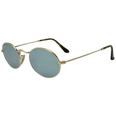 $149.99 • Buy Ray Ban RB 3457N 001/30 48mm Oval Flat Lens Gold Silver Flash Mirror Sunglasses