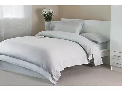 400 Thread Count Single Ply Egyptian Cotton Bed Linen In Platinum Grey All Sizes • £9.99