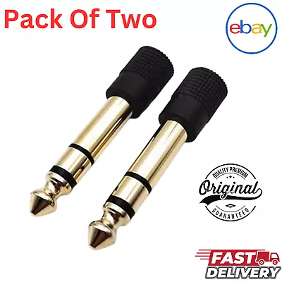 3.5mm Jack To 6.35mm Stereo Headphone Adapter Connector Converter 6.3mm 1/4 Inch • £2.69