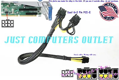 🔥 12  HP DL380 ML350 Gen10 Server Dual 6+2 Pin PCI-E GPU Power Cable 879154-001 • $16.99