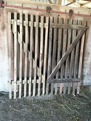 Antique Racehorse Stable Doors /  Barn Wood Doors / Old Horse Barn Doors • $300