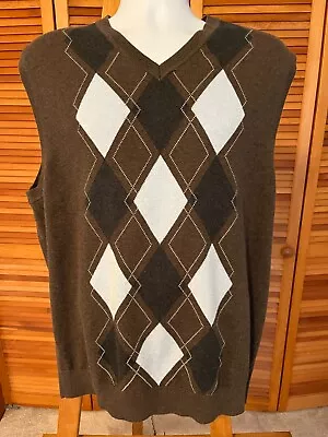 Roundtree & Yorke Sz Large Soft Argyle Sweater Vest • $11.50