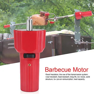 Portable Grill Rotator Grill Motor For Grill Skewer Rotisserie BBQ Rotisseri Red • $11.10