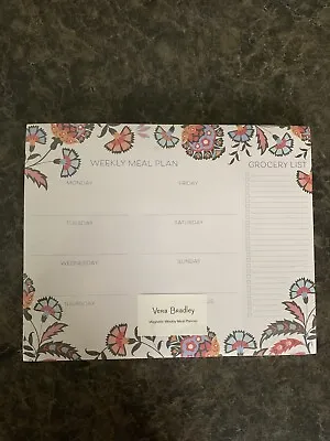 Vera Bradley Magnetic Weekly Meal Planner Floral Design Sealed • $19