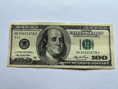 Series 2006 ~ US One Hundred Dollar Bill Note $100 ~ Dallas ~ HK 24221678 C • $130