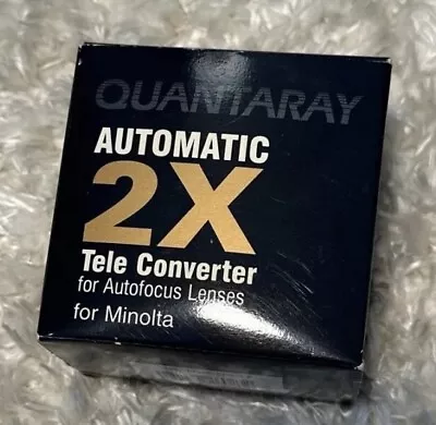 Quantaray Automatic 2X Tele Converter AF Lens For Minolta • $34.95