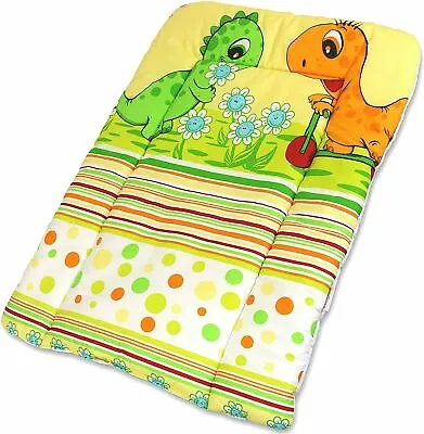 Baby Changing Mat 100% Cotton Soft Nursery For Unit Dino Orange • £11.99