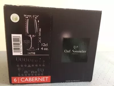 £9.99 • Buy  Beautiful Chef & Sommelier Glass Set (x6) Cabernet 12cl 