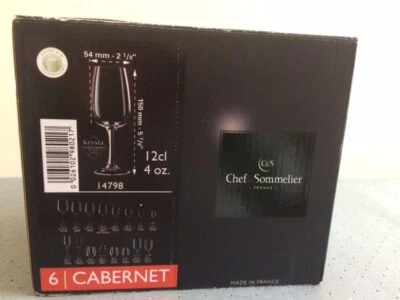 £9.99 • Buy  Beautiful Chef & Sommelier Glass Set (x6) Cabernet 12cl 