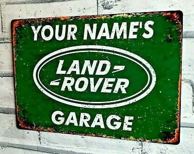 £9.95 • Buy Personalised Land Rover Metal Garage Sign Man Cave Workshop Shed Gift Idea