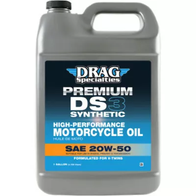 Drag Specialties 1 Gallon DS3 Syn 3 Full Synthetic 20W-50 Motorcycle Oil Harley • $56.95