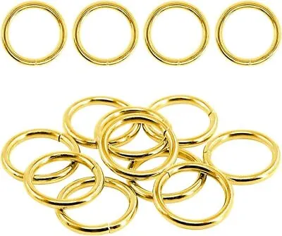 SMALL - LARGE BRASS CURTAIN RINGS Metal Hook Pole Fittings Solid ++H++ • £3.25