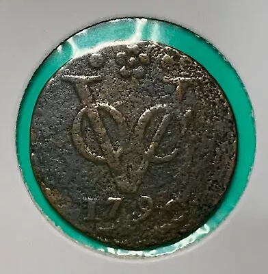 Dutch Netherlands Colonial VOC Duit Coin 1790 New York Penny • $14.99