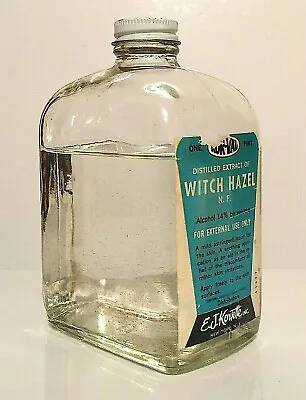 Vtg KOR-VAL Rare Glass Apothecary Bottle Witch HazelEJ KORVETTES Advertising  • $34.99