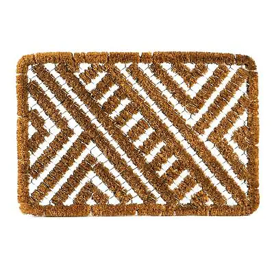 Coir Scraper Door Mat Wire Outdoor Boot Scrubber Welcome Mats 60 X 40cm Open • £13