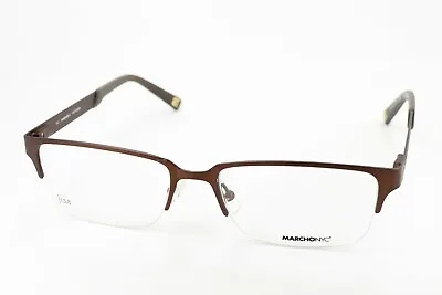 MARCHON NYC COLONY 210 Matte Brown 53-17-140 Half Rim Frames Flex Hinges L58 • $34.99