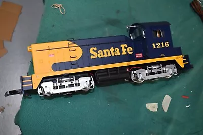 G Scale 1216 Santa Fe Steam Engine PERFECT BUT MISSING SMOKE STACKS • $100