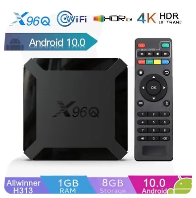 Android 10.0 TV Box X96Q Quad Core HD 4K Player Mini PC 2.4G WiFi FREE SHIPPING • $37