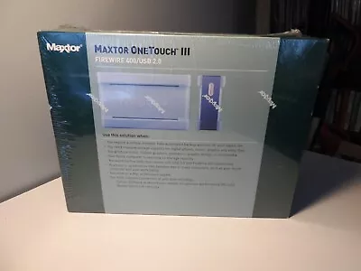 NEW! Boxed Maxtor One Touch III 320GB USB 2.0 External Hard Drive IEEE 1394a • $95