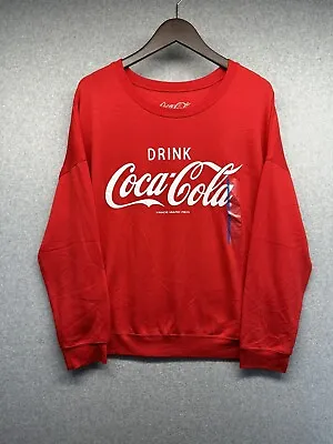 Coca-Cola Mens Sweater Size Large Red Round Neck NWT • $11.99