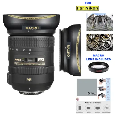 HD FISHEYE MACRO Lens For Nikon AF-S DX NIKKOR 18-200mm F/3.5-5.6G ED VR II Lens • $90.99