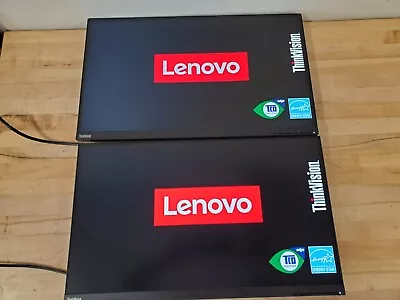 LOT OF 2 Lenovo ThinkVision E27q- 20 27 Inch Widescreen LED Monitors - No Stands • $199.95