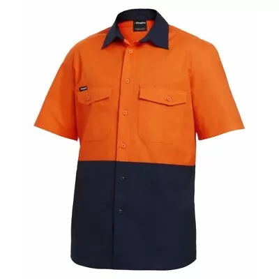 King Gee Workcool 2 Spliced Shirt Short Sleeve (K54875) • $55.80