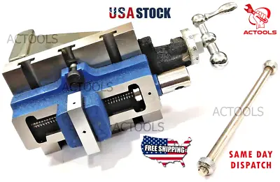 New Lathe Vertical Milling Slide Fixed Base  4  X 5  With 2  Self Centering Vise • $147.99