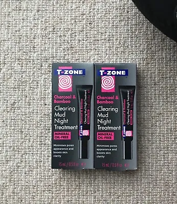 2 X T-zone Charcoal & Bamboo Black Clearing Mud Night Treatment  • £6