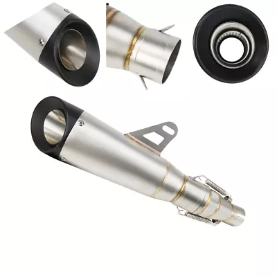 Exhaust Muffler Silver Pipe Tube For Kawasaki Ninja250R 300 ABS SE 08-17 US • $54.99