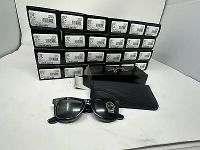 NIB Vintage B&L RAY-BAN L2009 EBONY G-150 UV WAYFARER 24MM SUNGLASSES X 25 Pairs • $1