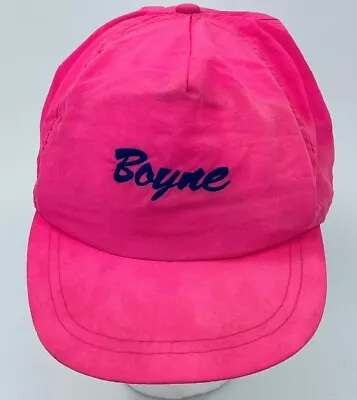 Vintage Ski Country Imports Hat Boyne Mountain Neon Pink Adjustable • $9