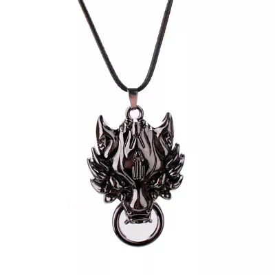 Vintage FF Final Fantasy Cloud Wolf Head Pendant Necklace Mens Party Jewelry New • $4.24