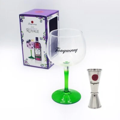 £12.95 • Buy Tanqueray Gin Balloon Glass & Stainless Steel Jigger Measure Bowl Goblet