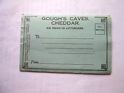 6 VIEWS GOUGH'S CAVES CHEDDAR SOMERSET Unused Vintage Lettercard • £2