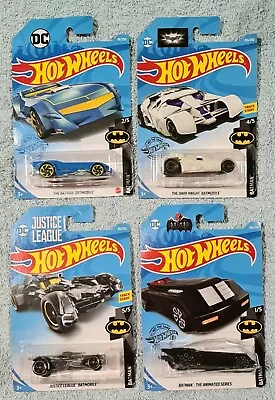 4 X Hot Wheels Batmobiles Animated Series Justice League Dark Knight NEW • $31.96