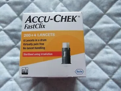 Accu-chek Fastclix 204 Lancets Exp 02/2027 Brand New And Sealed • £5.99