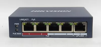 Hikvision 4-Port Fast Ethernet Unmanaged PoE Switch (DS-3E0105P-E2) • $35.99