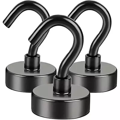 DIYMAG Black Magnetic Utility Hooks 25Lbs Heavy Duty 3Pack 25Lbs+  • $5.54