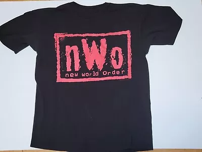 Vintage WCW NWO Shirt 1998 90's Size LARGE Black Wrestling WWE WWF Tee Rare L  • $17.78