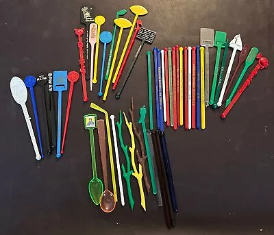 LOT Swizzle Cocktail Stir Sticks Vintage Airline Hotel Travel +++ • $11