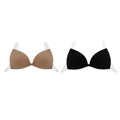 £7.43 • Buy Womens Silicone Strapless Bra Invisible Clear Cross Back Straps Push Up Bra