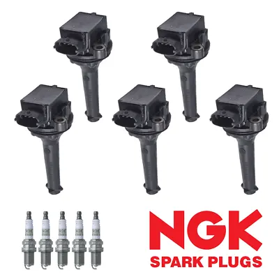 Ignition Coil & NGK Platinum Spark Plug For Volvo C70 S60 S70 S80 V70 XC90 UF341 • $94.65