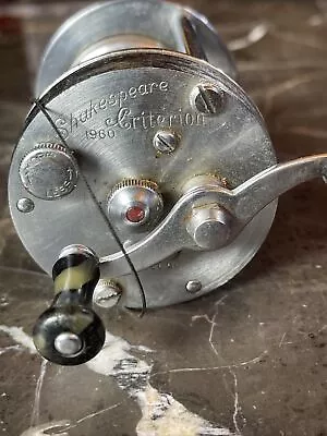 Shakespeare Criterion 1960 Model GE Jeweled Levelwind Bait Casting Reel FR-15 • $4