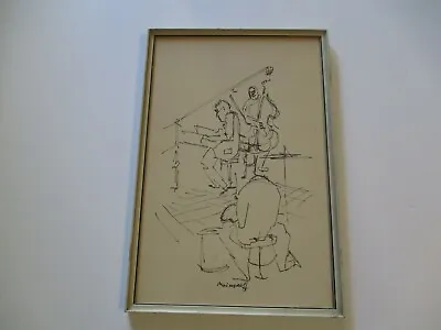 Leo Meiersdorff Original Authentic Ink Drawing Musician Modernist New Orleans  • $990