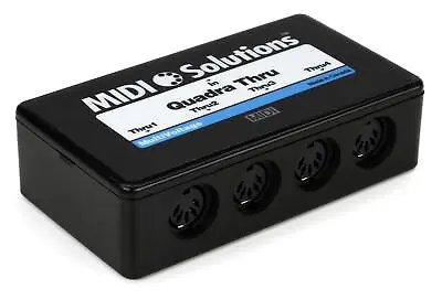 MIDI Solutions MultiVoltage Quadra Thru 1-in 4-out MIDI Through Box • $58.95