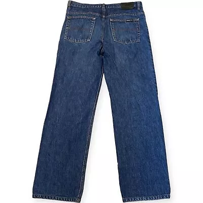 Cerruti Jeans Denim 32/33” Blue Straight Leg 100% Cotton 32x29 Mid Dark Vtg • £24.99