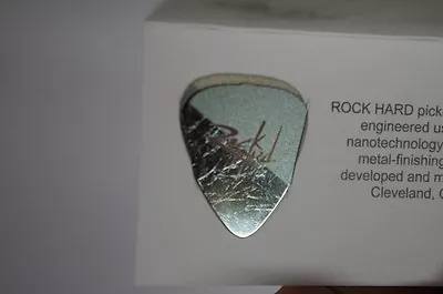 Rock Hard Coated Stainless Steel Guitar Pick Germanium Angled Grip • $19.99